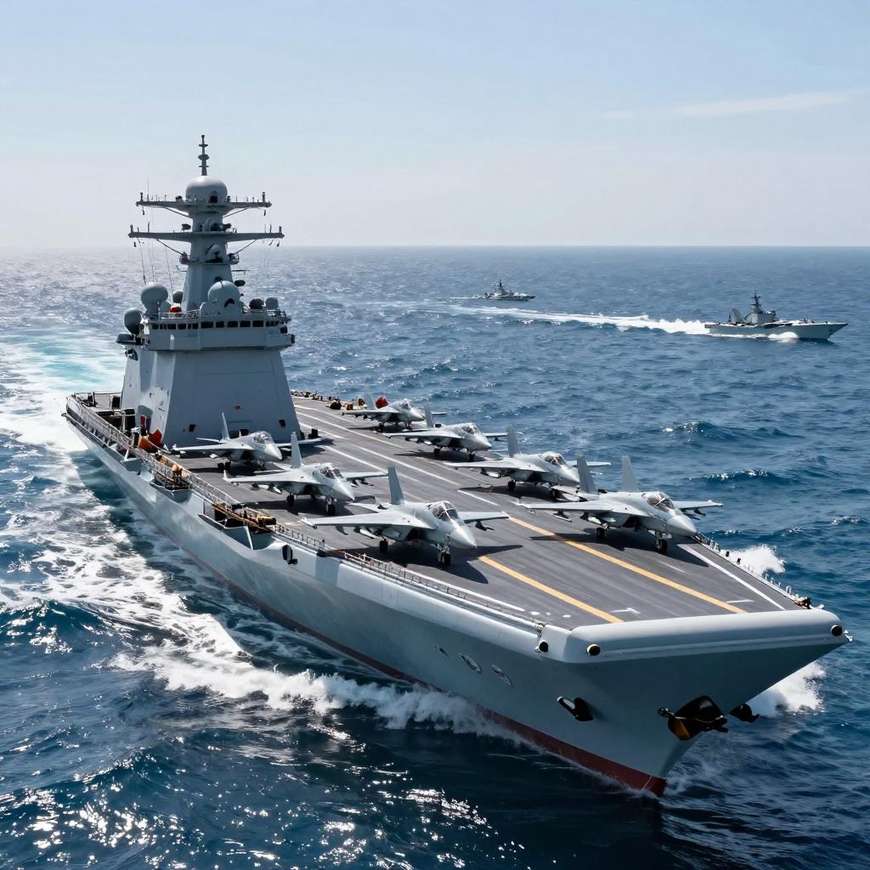 特别值得一提的是，山东舰首次配备了中国自主研发的歼-15K舰载战斗机。这款战机在性能上全面超越其前身歼-15，实现了中国航母舰载机家族的又一次重大升级。山东舰的服役，使中国航母编队具备了更强的远洋作战