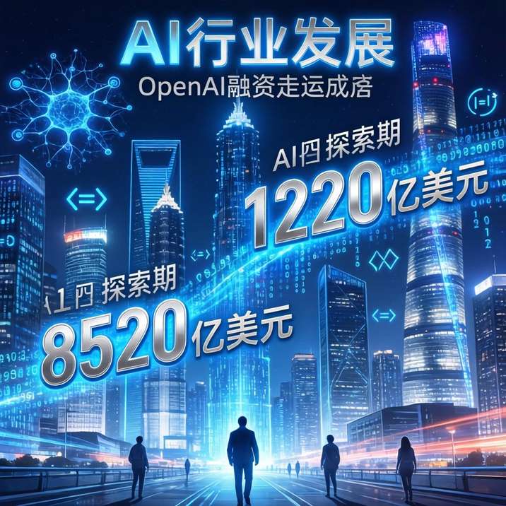 当我看到OpenAI宣布完成1220亿美元融资，投后估值飙升至8520亿美元时，第一反应不是震惊，而是一种“果然如此”的感慨。这组数字的意义远超金钱本身——它标志着AI行业从“百花齐放”的探索期，正式