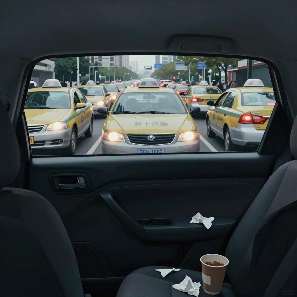 想象一下这个场景：你正坐在出租车里，急着去赴约，却发现前面的几辆车突然停了下来，一动不动，既不是红灯，也不是交警指挥。走近一看，车身上赫然印着“萝卜快跑”的标识，车内空无一人，双闪灯有气无力地闪着，像