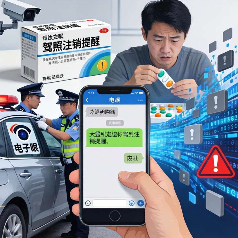 近日，一则关于网友购买安眠药后收到交警驾照注销提醒短信的事件引发了广泛关注。这起事件不仅展示了大数据在交通管理中的创新应用，更将