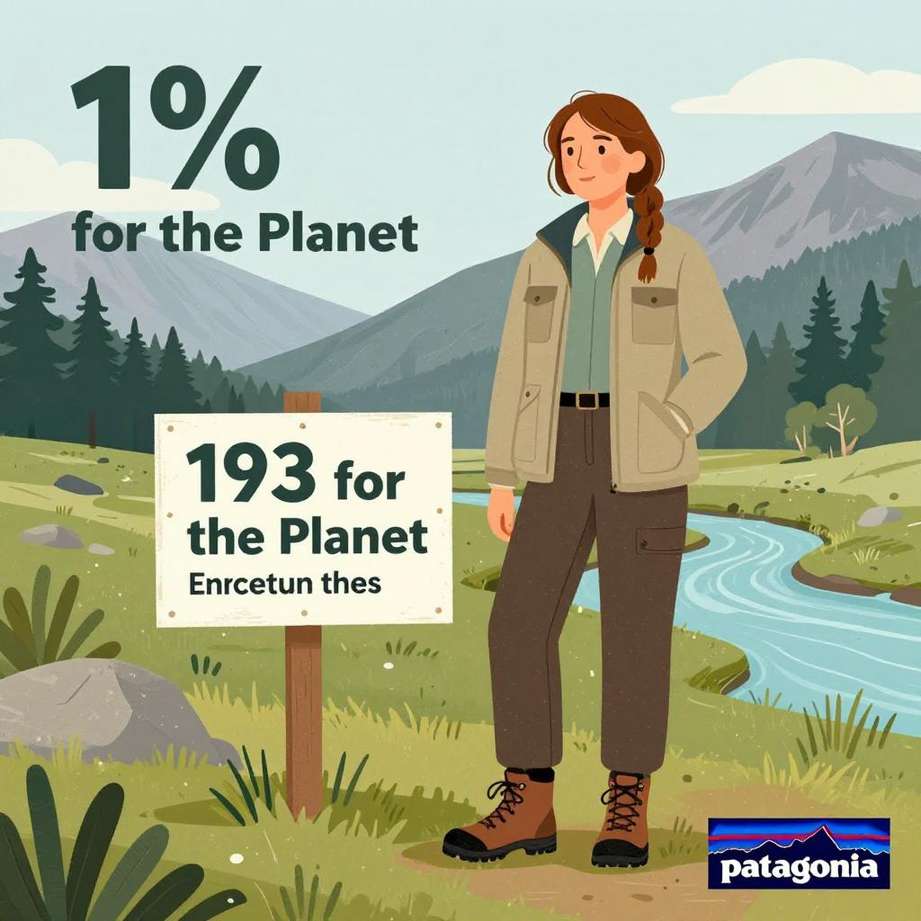 Patagonia由环保主义者伊冯·乔伊纳德（Yvon Chouinard）于1973年创立。品牌最著名的环保举措包括：自1985年起，每年将销售额的1%捐赠给环保组织，并创立了非营利组织“1% fo