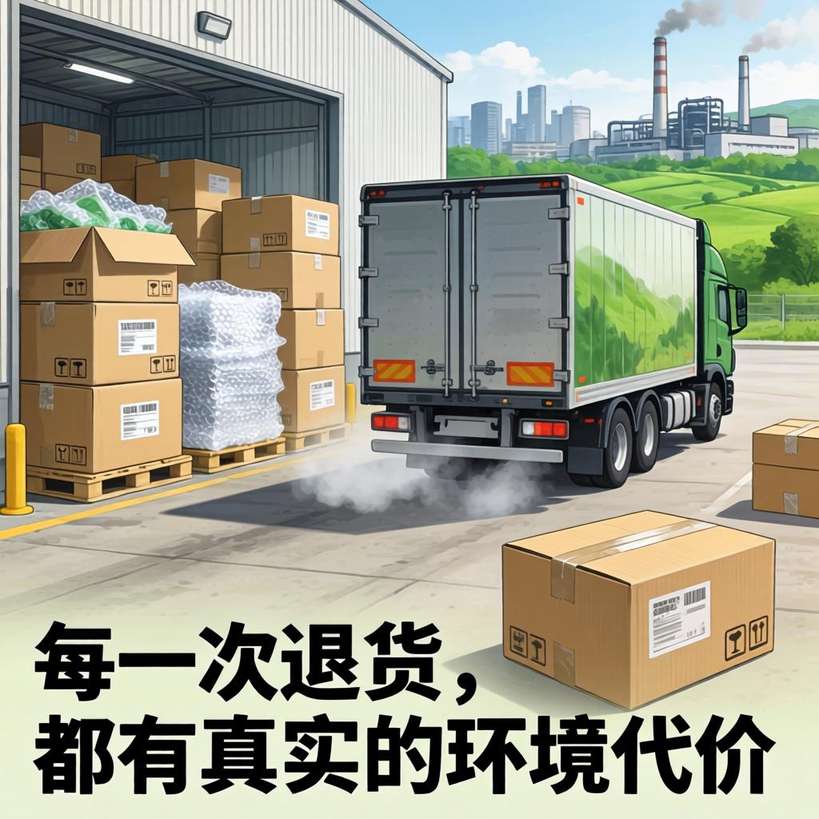你可能会想，这15块钱真的能覆盖包装和物流的环保成本吗？或许不能，但它传递了一个非常明确的信号：每一次退货，都有真实的环境代价。从纸箱、填充物、胶带，到运输车辆的碳排放，再到退货商品可能被丢弃或降级处
