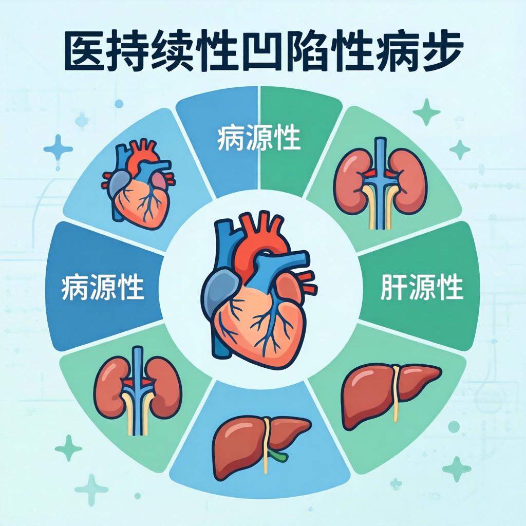 在医学上，持续性的凹陷性水肿可能与以下几个关键因素有关：