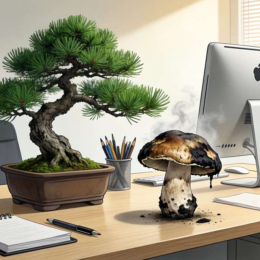 传统观赏植物讲究“造型可塑、寿命长”。一盆松柏盆景能养数十年,而多数蘑菇从出菇到枯萎仅需几天到两周。你刚把它摆在办公桌上欣赏,它可能已经开始腐烂、散发异味。更麻烦的是,蘑菇成熟后会喷射大量孢子,对过敏