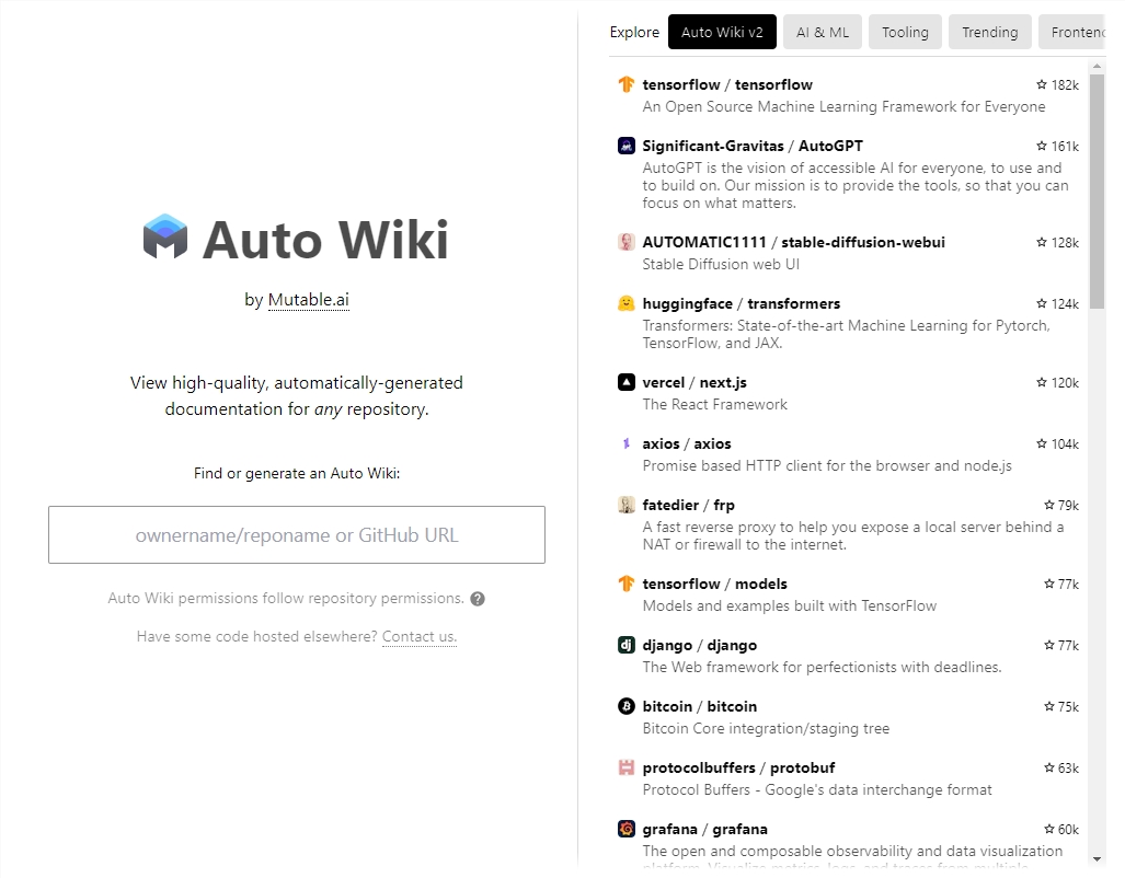 Mutable AI发布Auto Wiki v2：将代码转换为类似于维基百科风格 - 众森 IT 新媒体资讯网